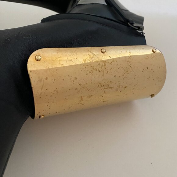 Giuseppe Zanotti Gold Plated Ankle Boots EU 38 - Picture 10 of 16